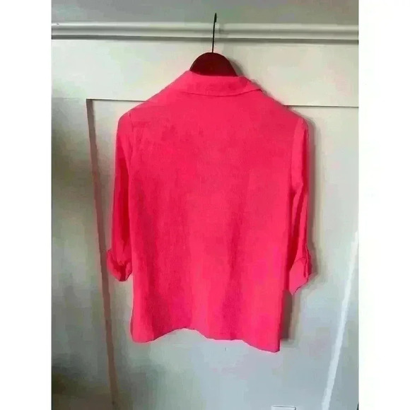Andree by Unit Hot Pink Collared Lightweight Blazer Jacket, S - Picture 7 of 7